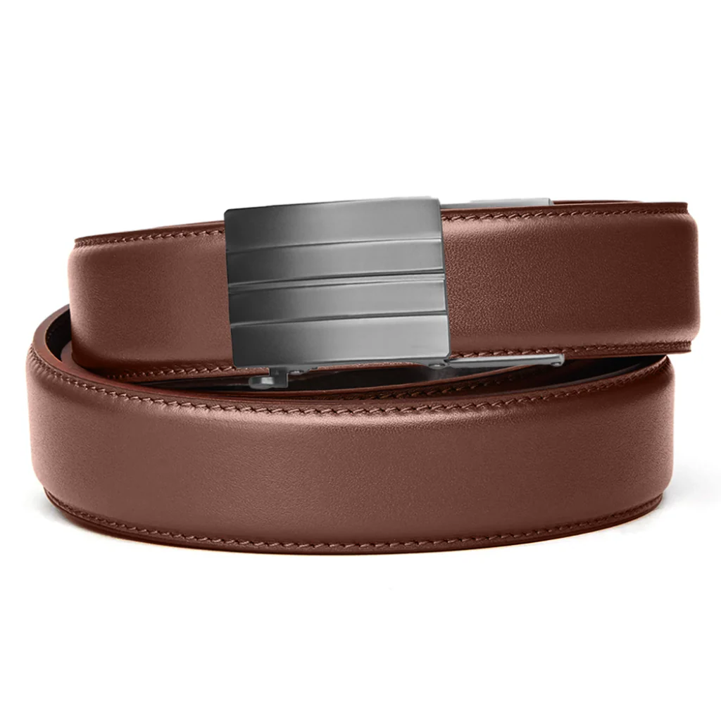 X SERIES BUCKLE  | BROWN LEATHER GUN BELT 1.5" - Image 7