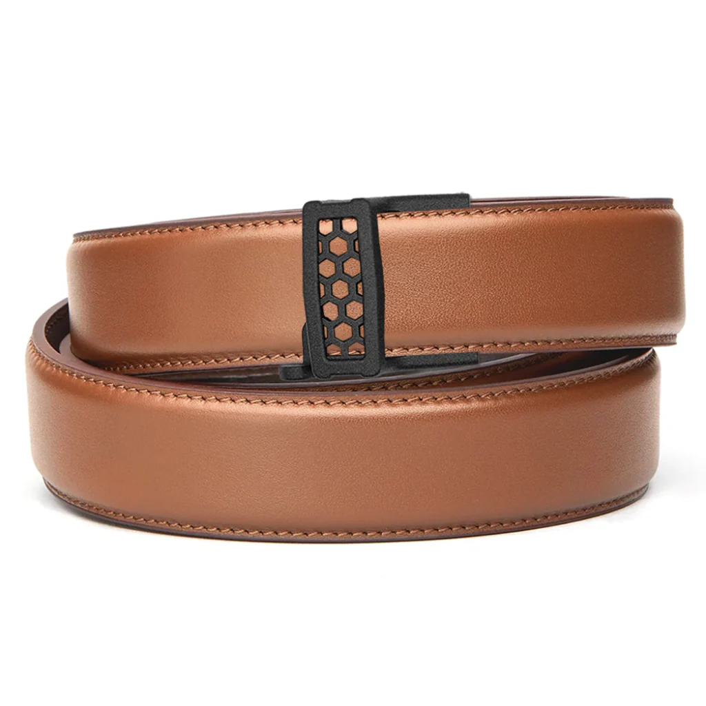 X SERIES BUCKLE  | TAN LEATHER GUN BELT 1.5" - Image 18