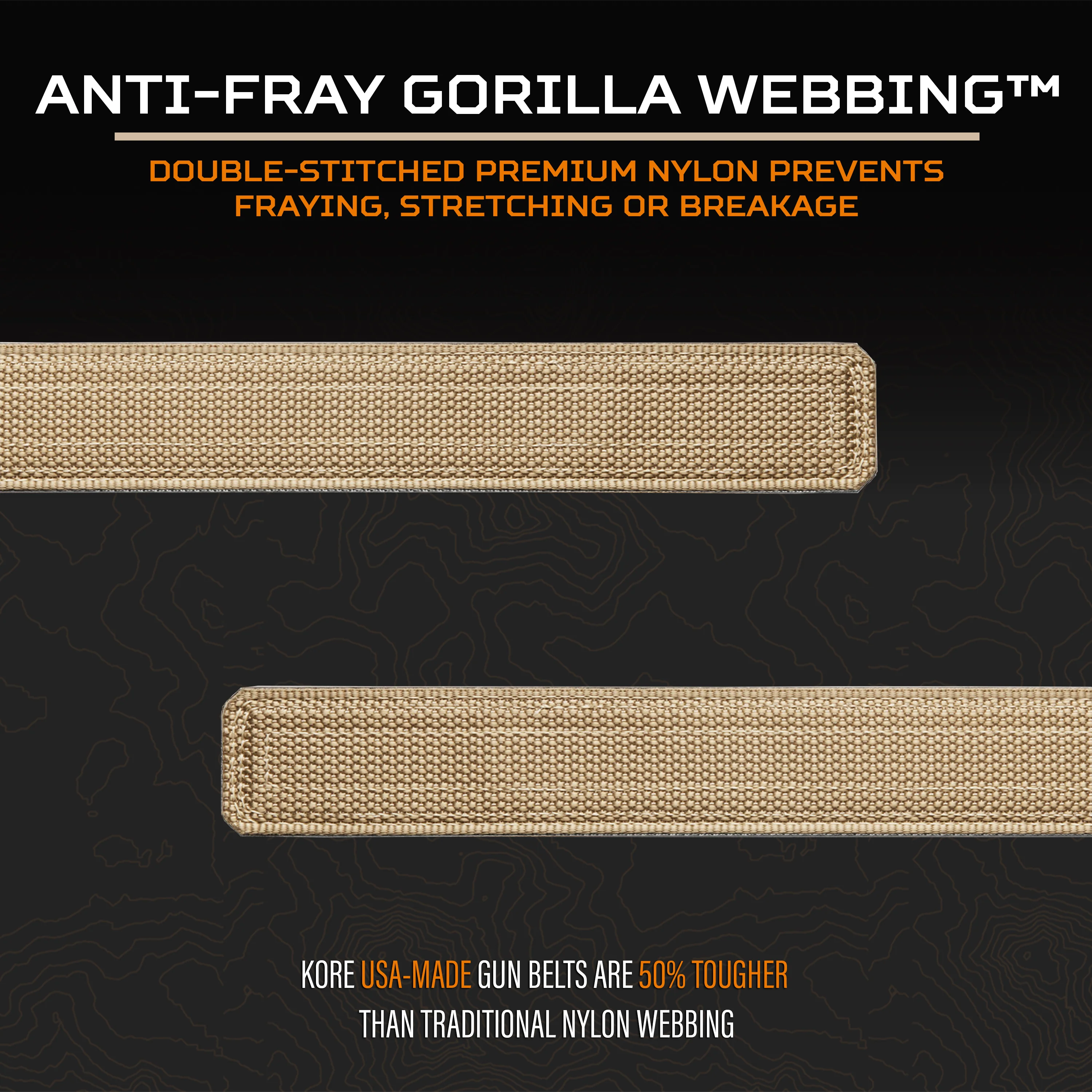 X SERIES BUCKLE  | USA TAN 499 TACTICAL NYLON GUN BELT 1.5" - Image 4